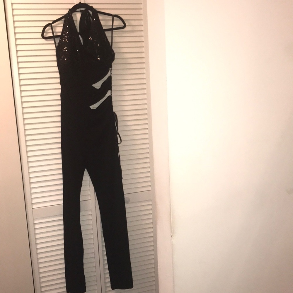 🔥Bebe  tie neck stylish jumpsuit 🔥🔥🔥 - Picture 3 of 8